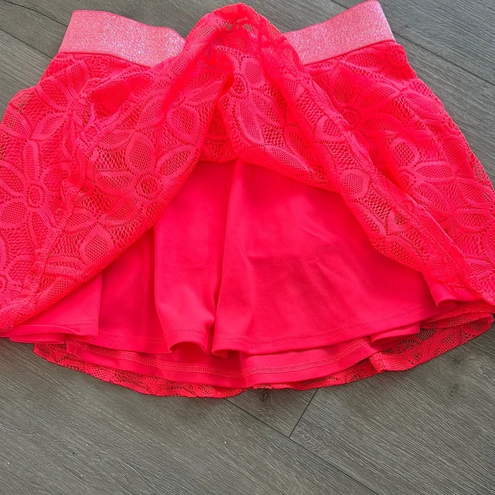 Justice Brand New Floral Lace Pink Skort Size 10